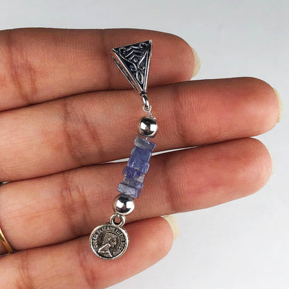 Blue Iolite Pendant Healing for Women and Girls Pendant