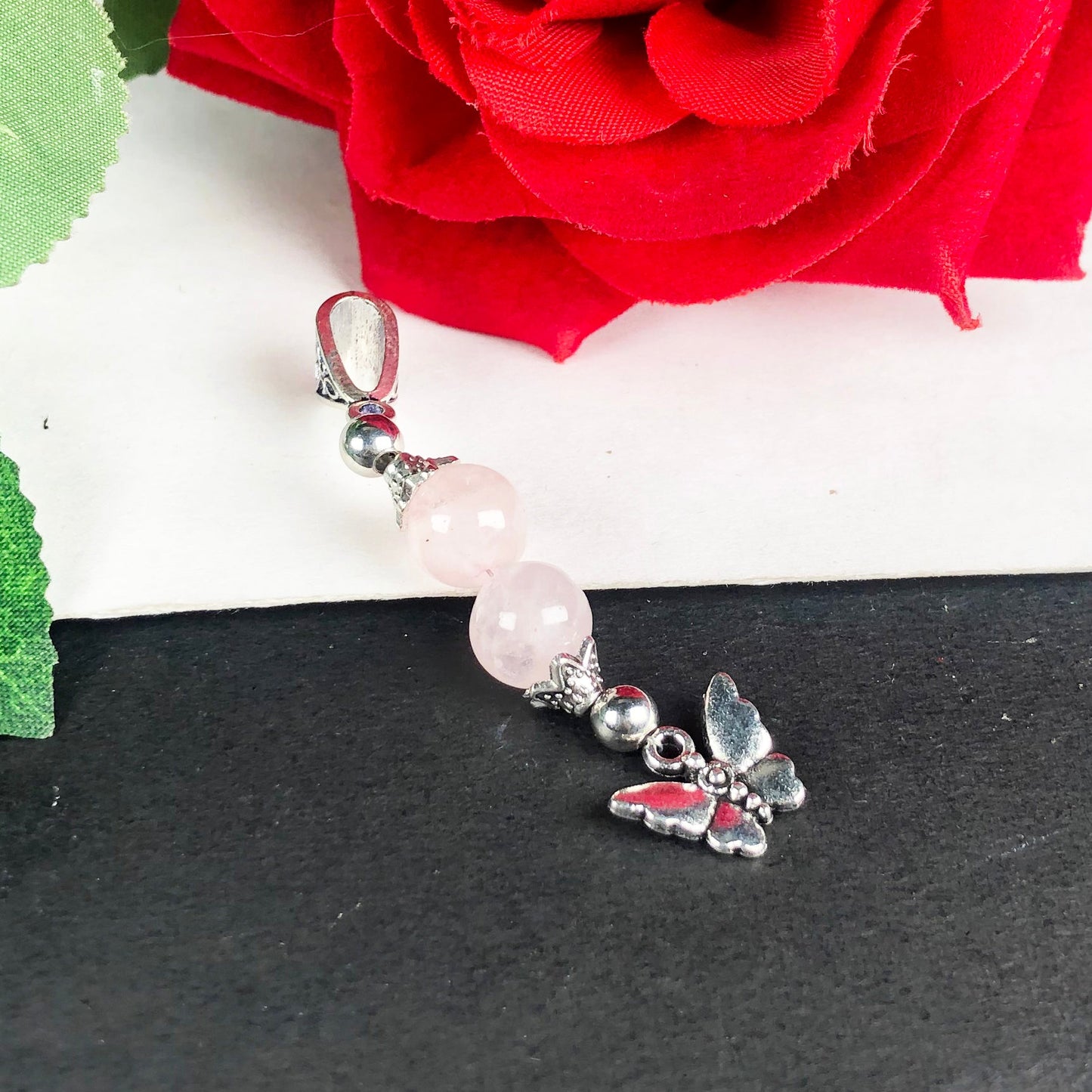 Pink Rose Quartz Pendant Healing for Women and Girls Pendant