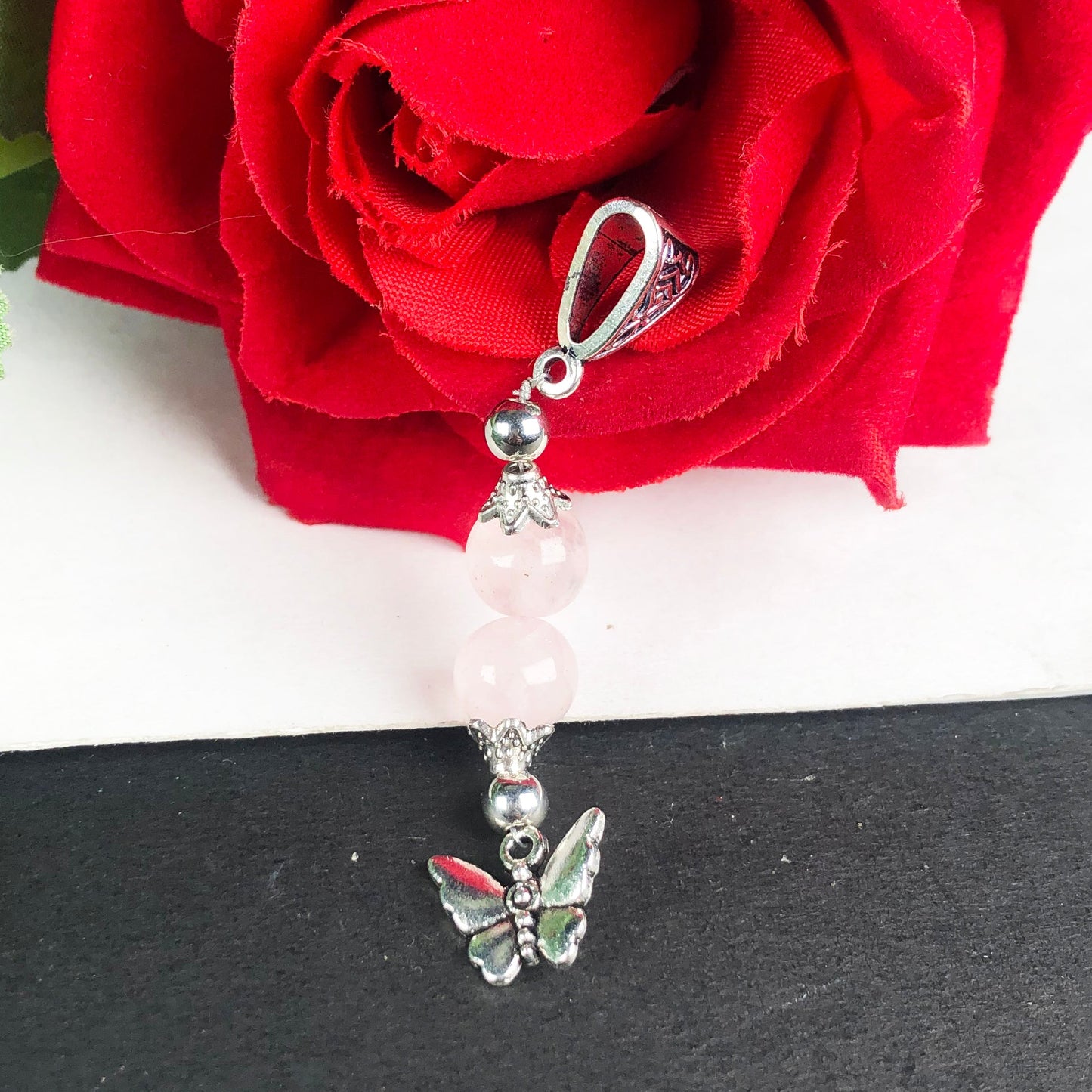Pink Rose Quartz Pendant Healing for Women and Girls Pendant