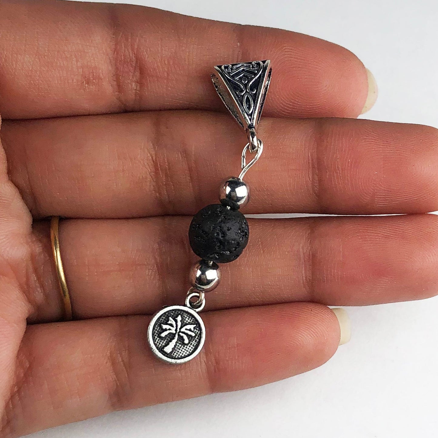 Black lava Pendant Healing for Women and Girls Pendant