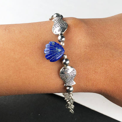 Amazing Blue Lapis Lazuli Bracelet Healing  Adjustable