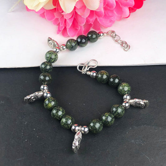 Wonderful Green Jasper Bracelet Healing  Adjustable