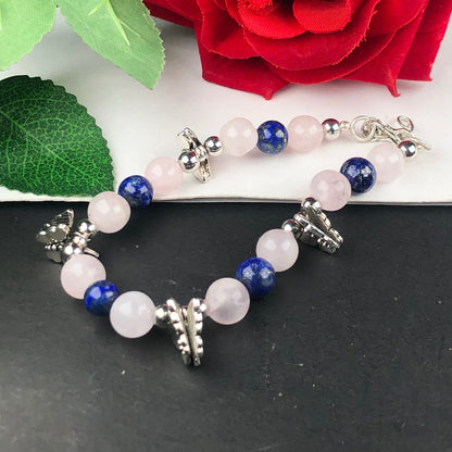 Elegant Lapis lazuli and Bracelet Healing  Adjustable