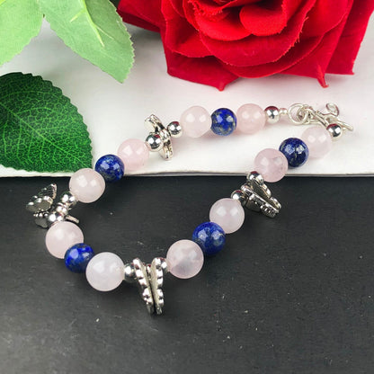 Elegant Lapis lazuli and Bracelet Healing  Adjustable