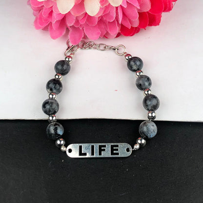 Fashionable Gray Jasper Bracelet Healing  Adjustable