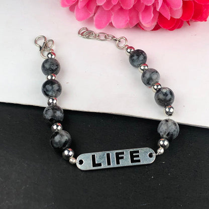 Fashionable Gray Jasper Bracelet Healing  Adjustable