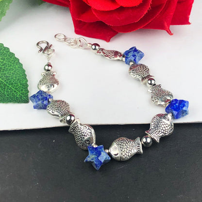 Amazing Blue Lapiz Lazuli Bracelet Healing  Adjustable