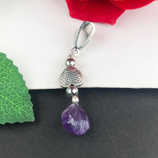 Purple Amethyst Healing Pendant for Women and Girls