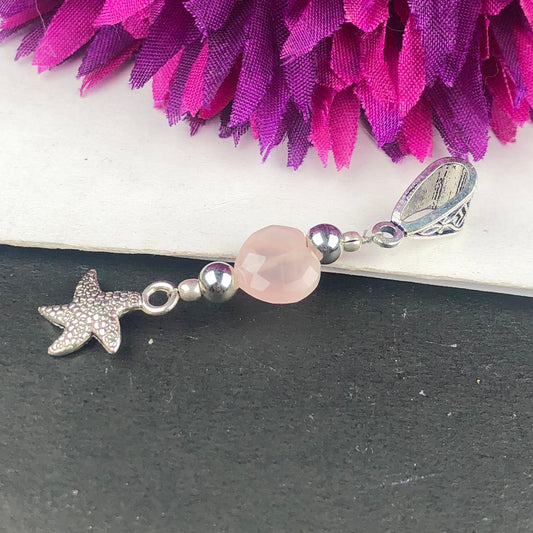 Pink Rose Quartz Pendant Healing for Women and Girls