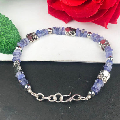 Top Quality Blue Iolite Healing Bracelet  Adjustable