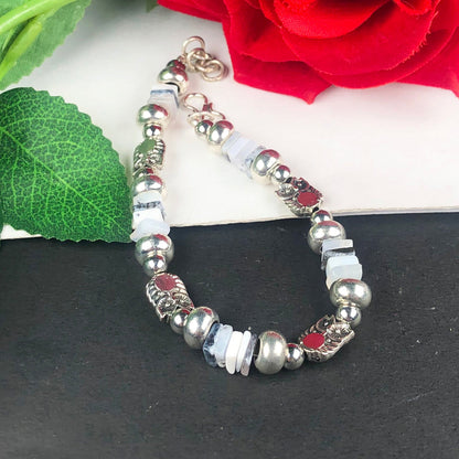 Elegant White Dendrite Opal Healing  Adjustable