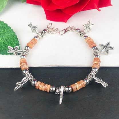 Precious Pink Rhodonite Healing Bracelet  Adjustable