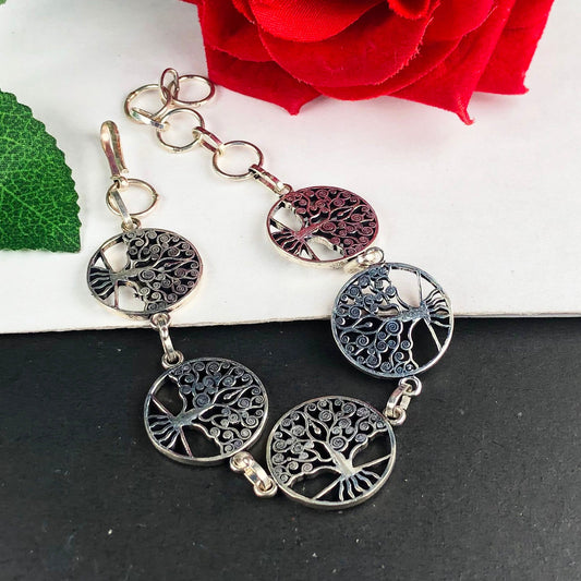 One of a kind Tree of Life Tibet Silver Healing Bracelet  Adjustable  Bracelet