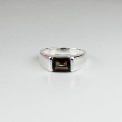 Modern Smoky Quartz Ring for Women and Girls