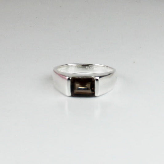 Modern Smoky Quartz Ring for Women and Girls