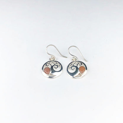 Amazing Pink Chalcedony Earrings Made of Brass Silver Polished Danglers