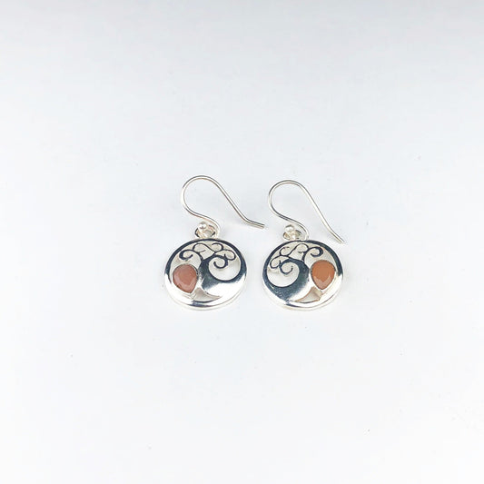 Amazing Pink Chalcedony Earrings Made of Brass Silver Polished Danglers