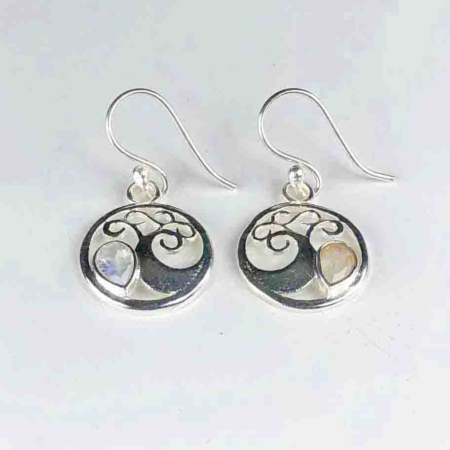 Awesome Clear Quartz Earrings Made of Brass Silver Polished Danglers
