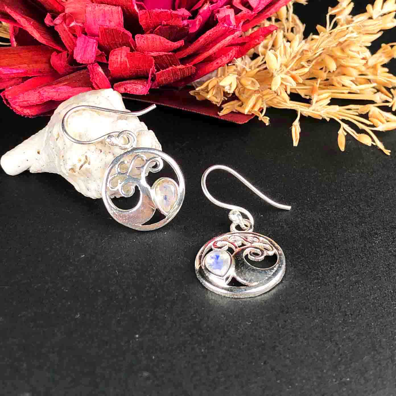 Awesome Clear Quartz Earrings Made of Brass Silver Polished Danglers