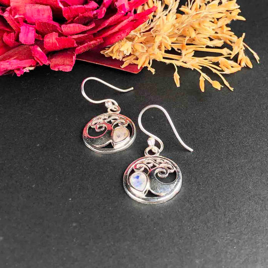 Awesome Clear Quartz Earrings Made of Brass Silver Polished Danglers