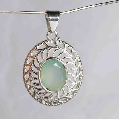 Superb Blue Chalcedony Pendant