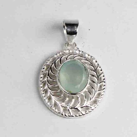 Superb Blue Chalcedony Pendant