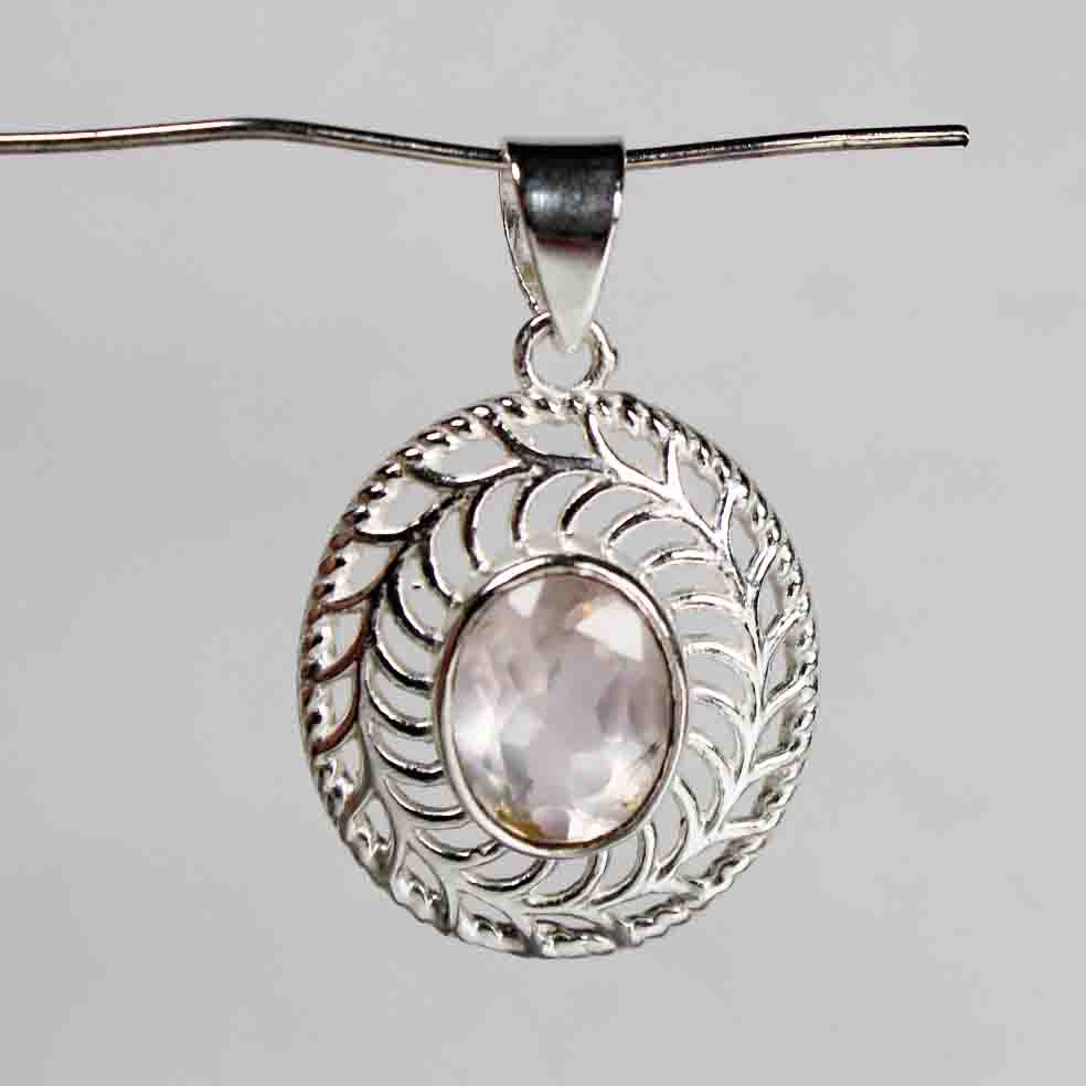 Beautiful Pink Rose Quartz Pendant