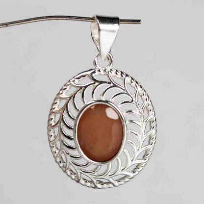Precious Pink Chalcedony Pendant