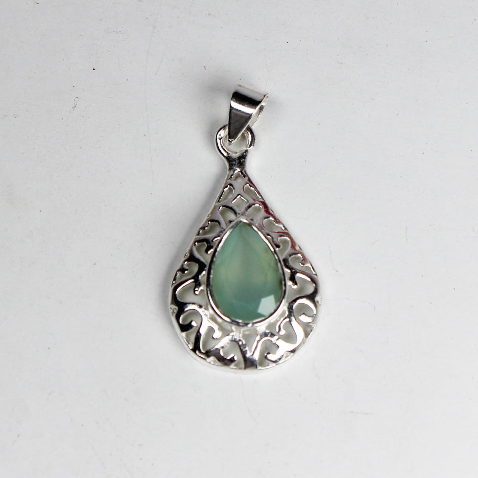 Beautiful Blue Chalcedony Pendant