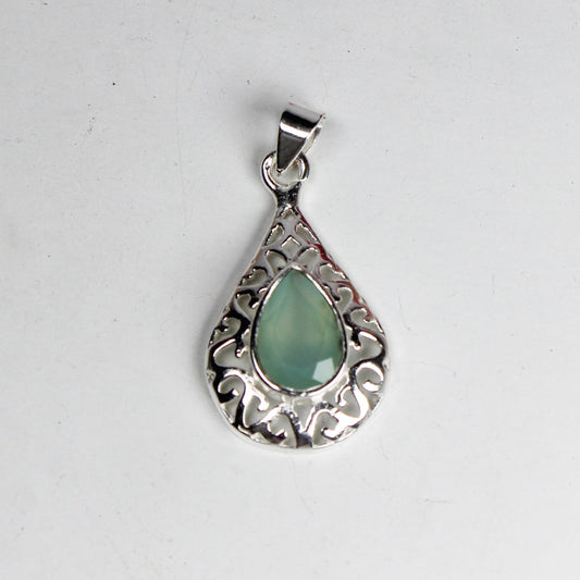 Beautiful Blue Chalcedony Pendant