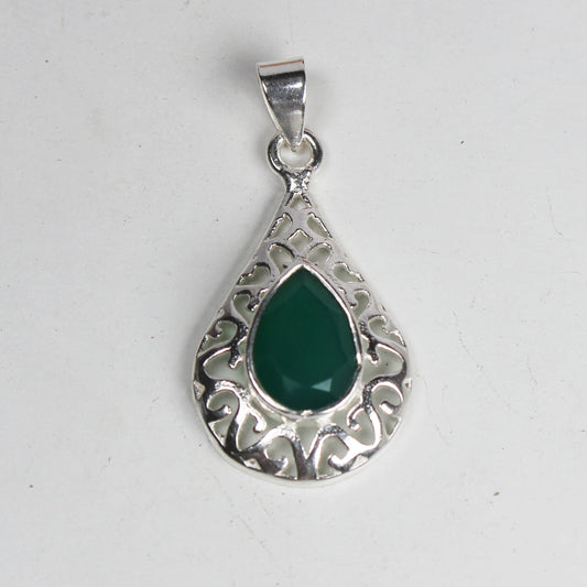 Precious Green Onyx Pendant