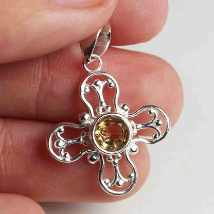 Fashionable Yellow Citrine Pendant
