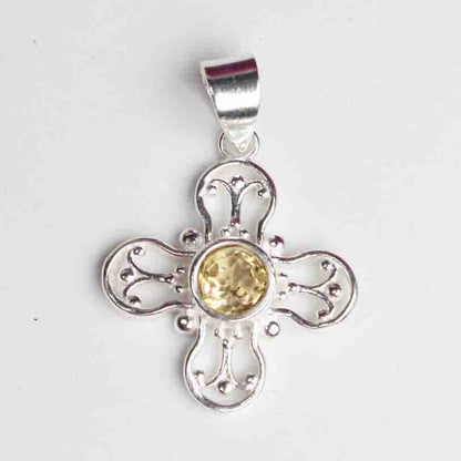 Fashionable Yellow Citrine Pendant