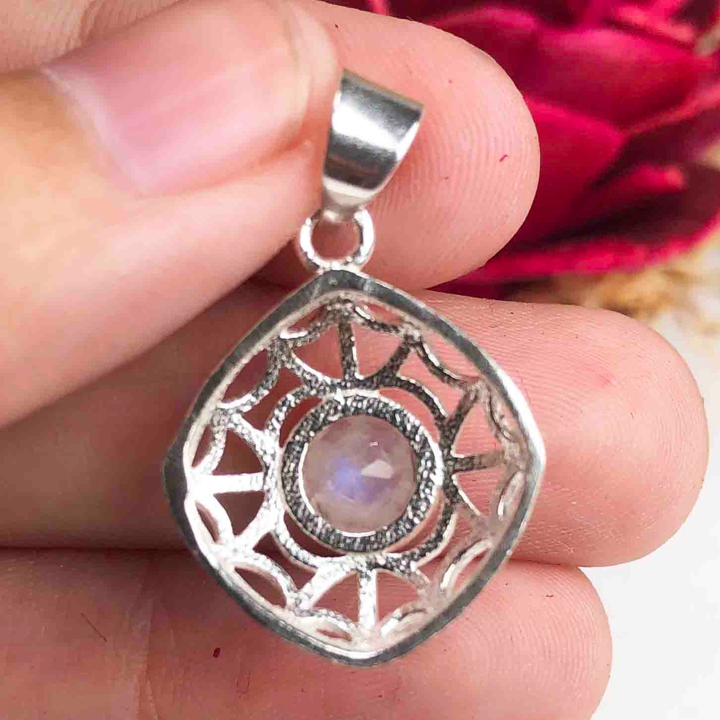 Gorgeous White Moonstone Pendant