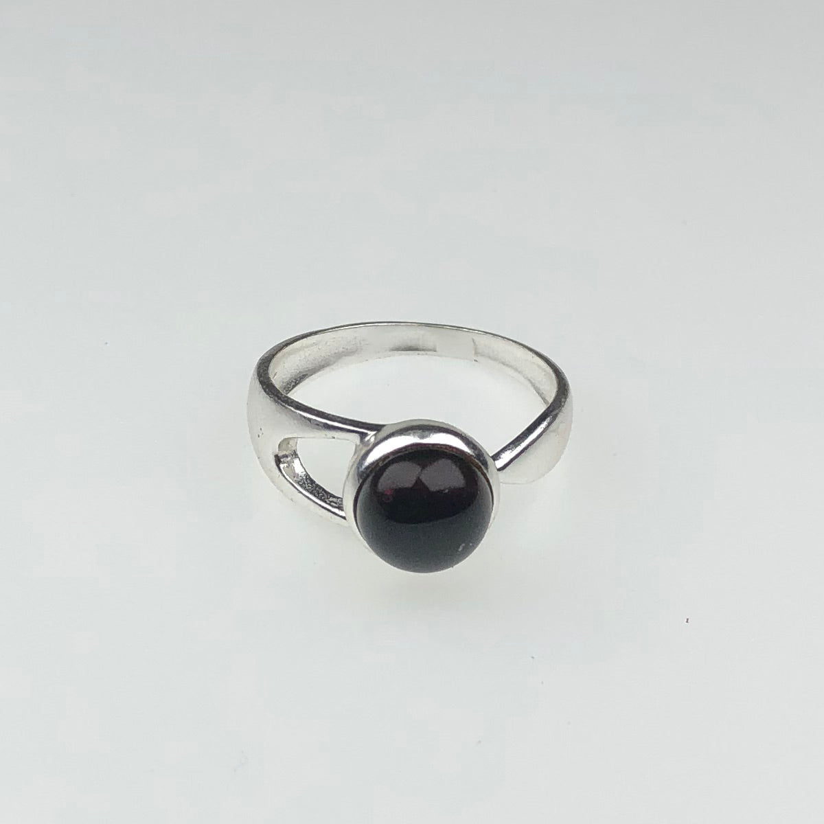 Wonderful Black Obsidian Ring Main Metal Brass, Silver Coated