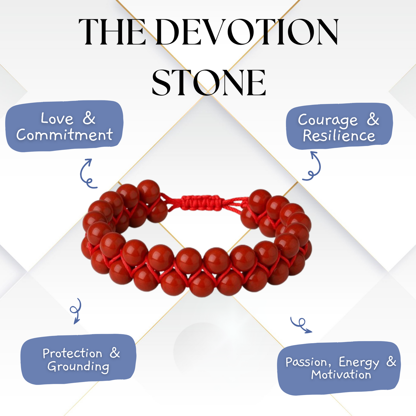 Strong Red jasper Bracelet - Strength