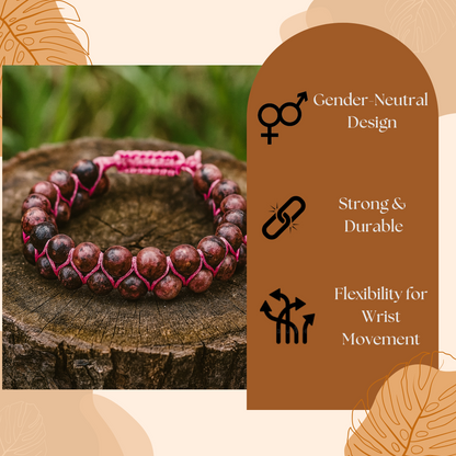 Rhodonite Strength Bracelet - Compassion