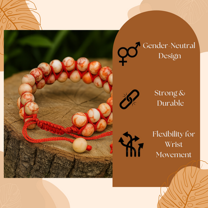 Red Web Jasper Bracelet- Grounding