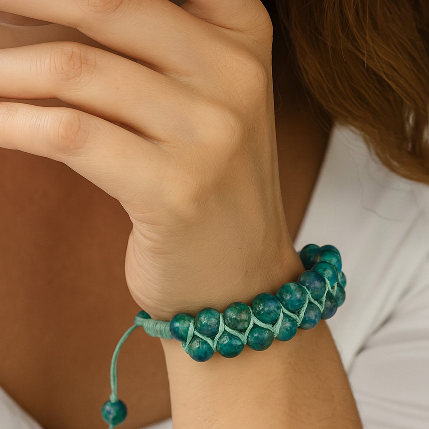 Green Jasper Ground Bracelet - Strength