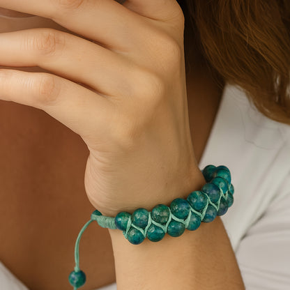 Green Jasper Ground Bracelet - Strength