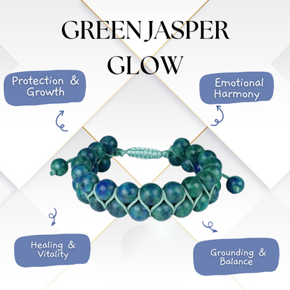 Green Jasper Ground Bracelet - Strength