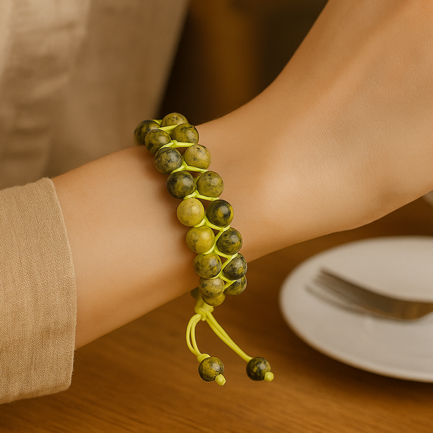 Evergreen Green Jasper Bracelet - Harmony
