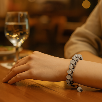 Grey Rutile Bracelet - Flow