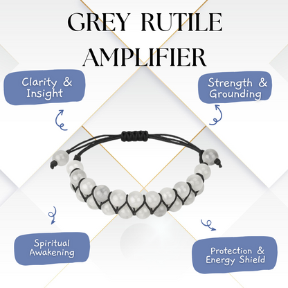 Grey Rutile Bracelet - Flow