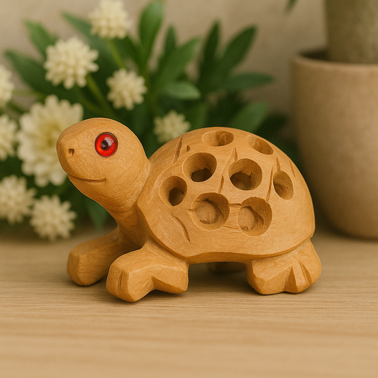 Wooden Turtle Spiritual Figurine – Symbol of Longevity & Earth Connection