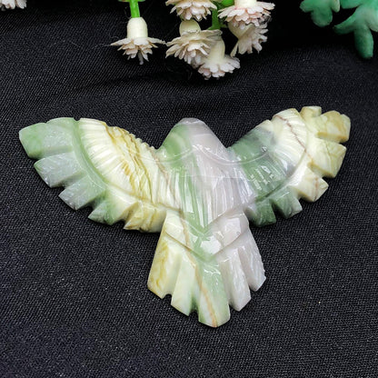 Green Calcite Eagle Figurine – Emotional Healing & Strength