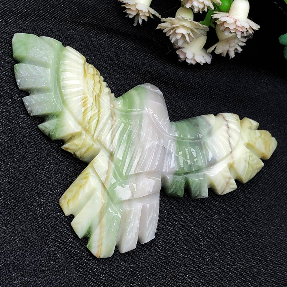 Green Calcite Eagle Figurine – Emotional Healing & Strength