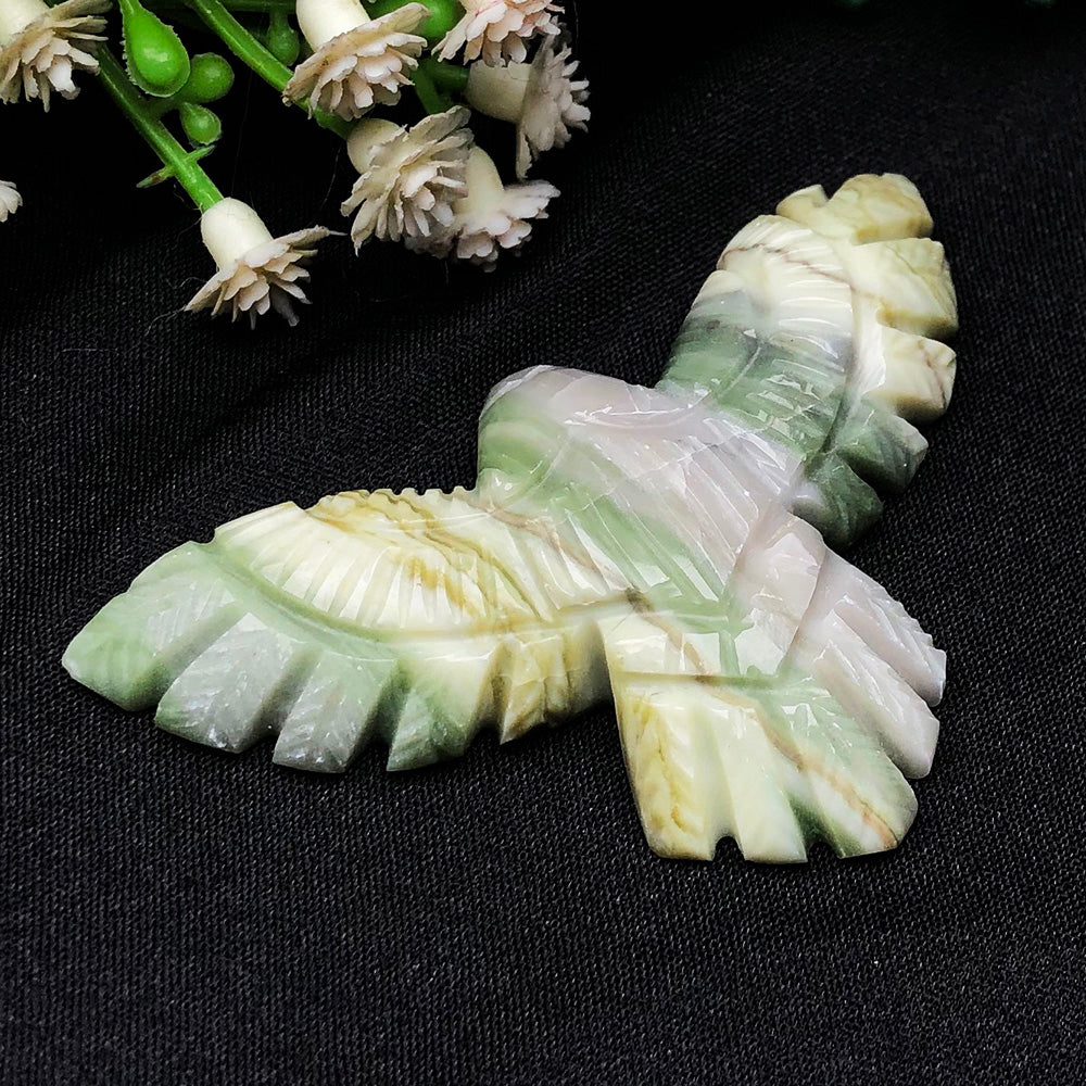 Green Calcite Eagle Figurine – Emotional Healing & Strength