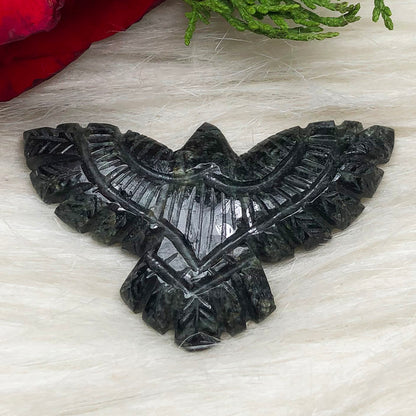 Kambaba Jasper Eagle Figurine – Grounding & Ancestral Connection