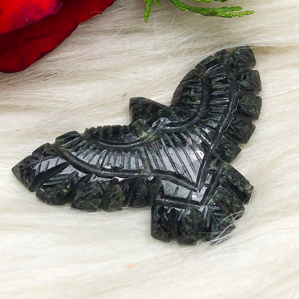 Kambaba Jasper Eagle Figurine – Grounding & Ancestral Connection